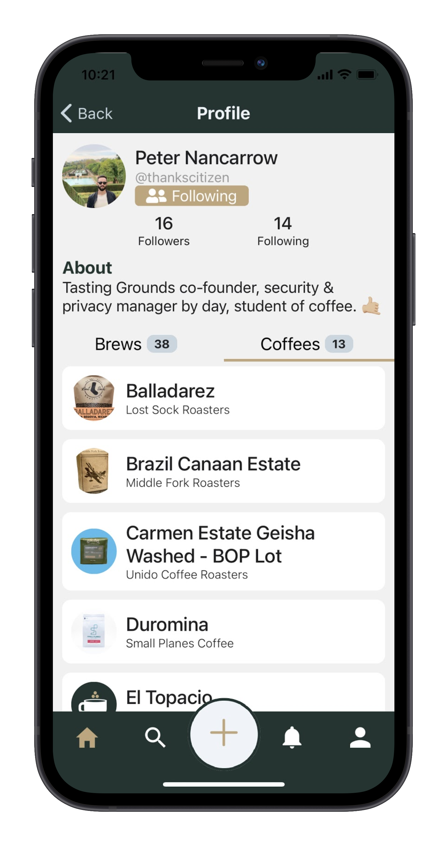 App profile screenshot